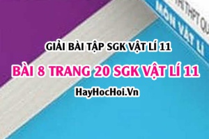 Giải bài 8 trang 20 SGK Vật lí 11